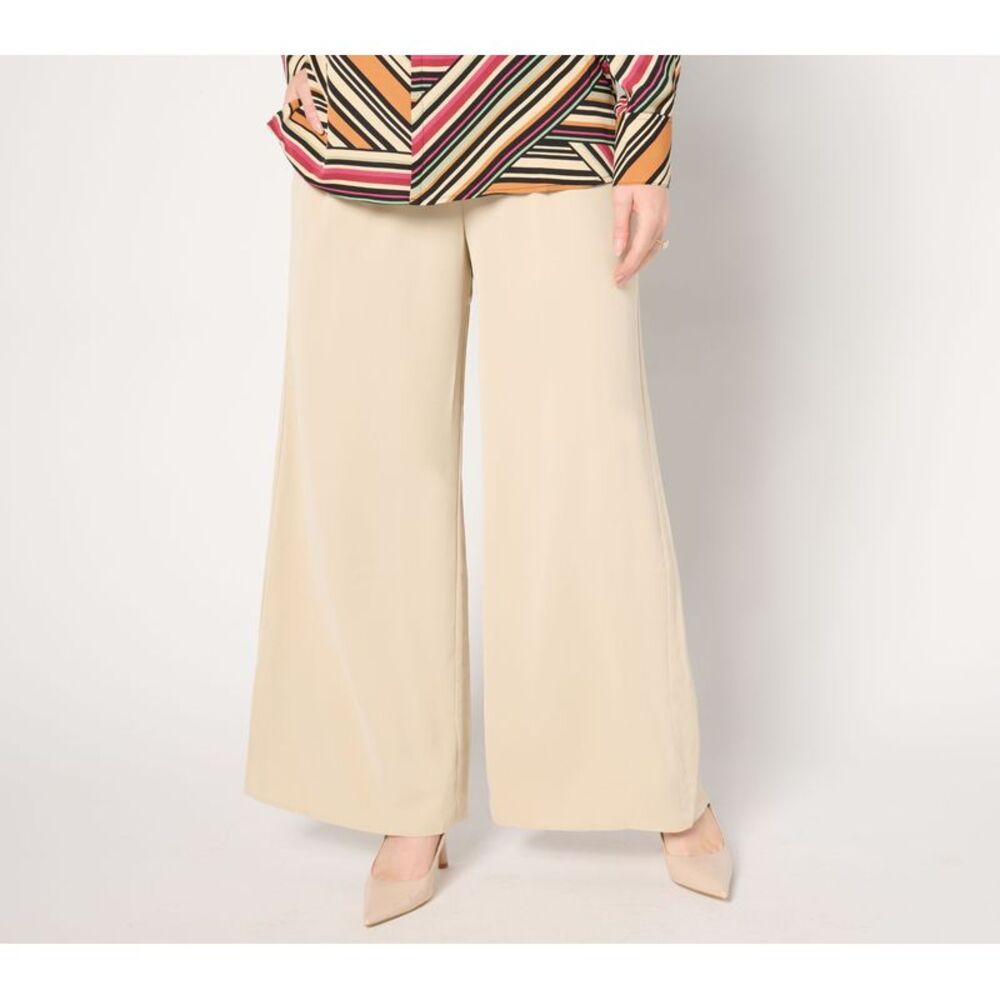 nicole by Nicole Miller Women's Petite Pants PXS Drawstring Pull-On White